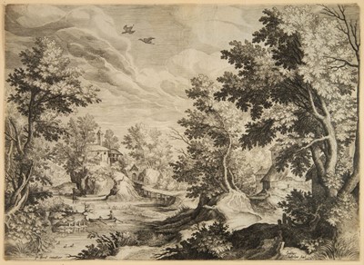 Lot 400 - Paul Bril (c.1553/54-1626). Five landscapes, early 17th century