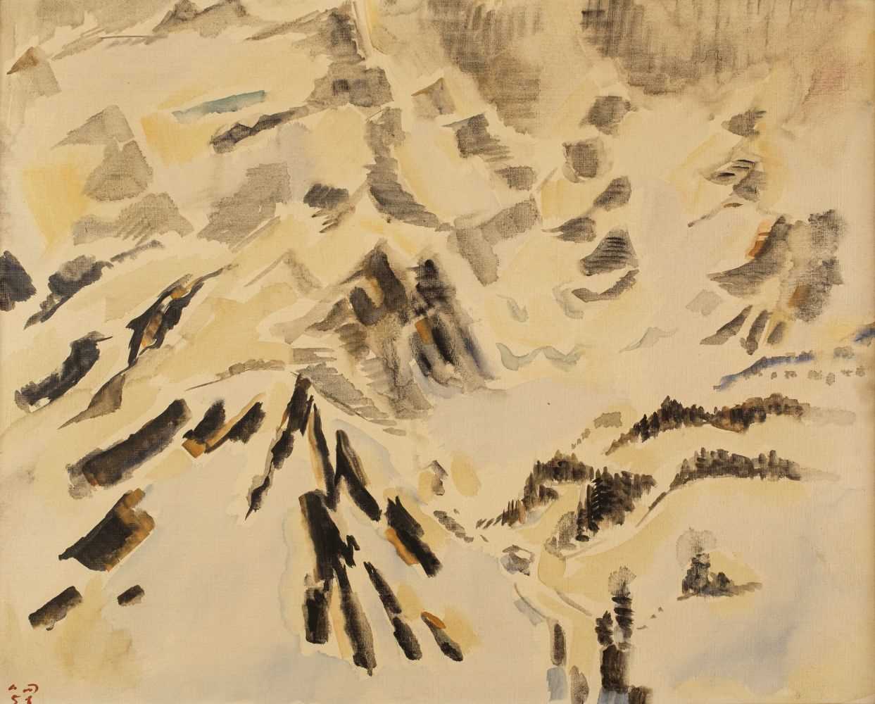 Lot 662 - Masson (Andre, 1896-1987). Montagne en hiver, 1951