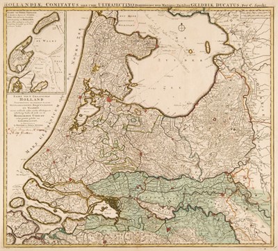 Lot 159 - Holland. Ottens (Reiner & Joshua), Kaart van't Graafschap Holland..., circa 1730
