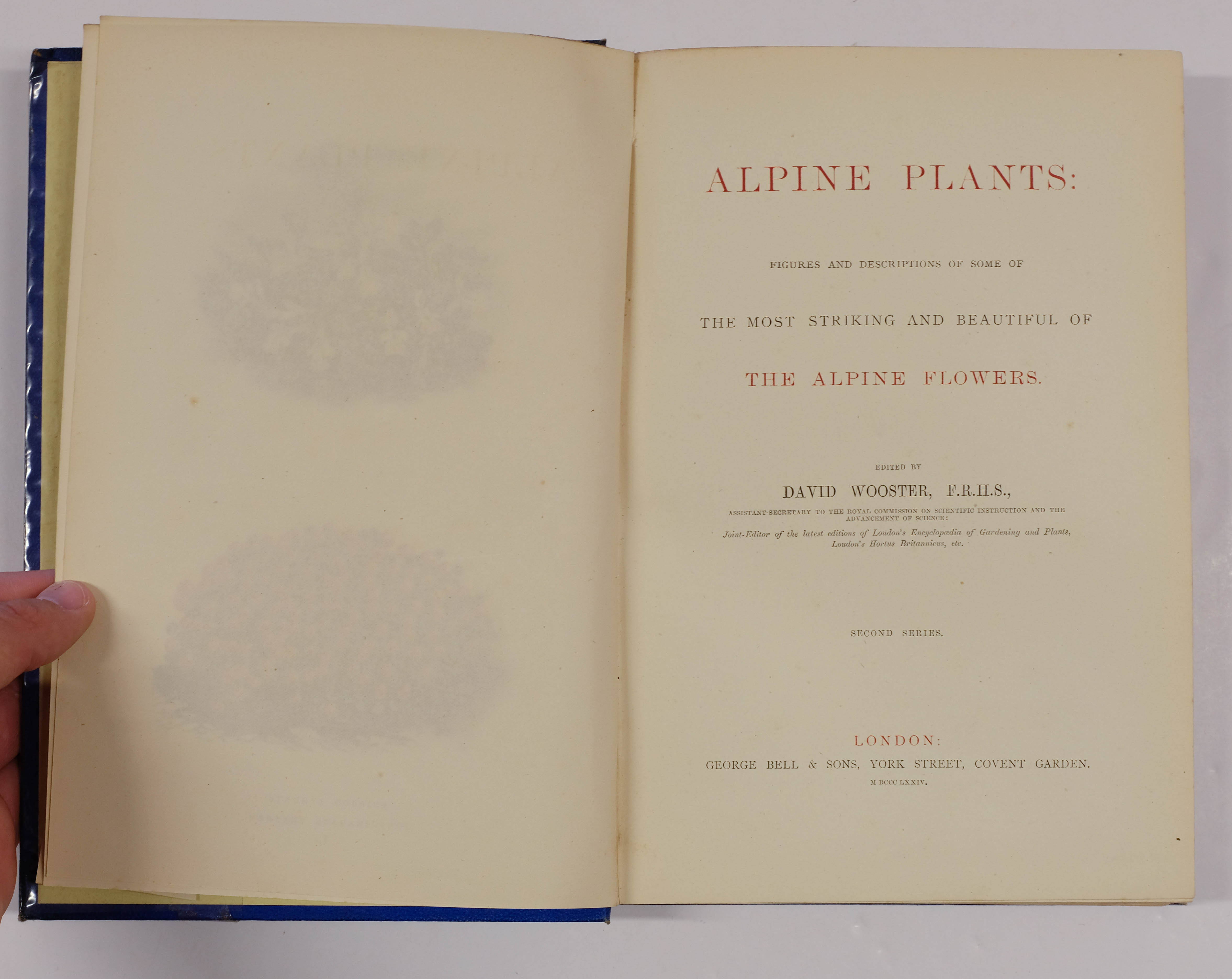 Lot 91 - Wooster (David). Alpine Plants, 2 volumes,