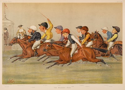 Lot 234 - Vanity Fair. A collection of 10 caricatures of Horse Racing and Jockeys, late 19th century