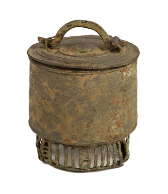 Lot 236 - Ashanti. A brass Kuduo pot and cover