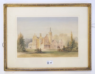 Lot 482 - English School. English Country Houses, circa 1840