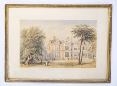 Lot 482 - English School. English Country Houses, circa 1840