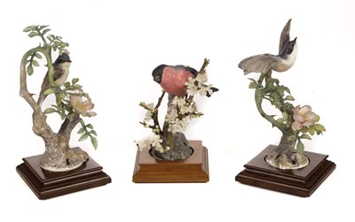 Lot 327 - Royal Worcester. Pair of Lesser Whitethroat & Wild Rose and one other