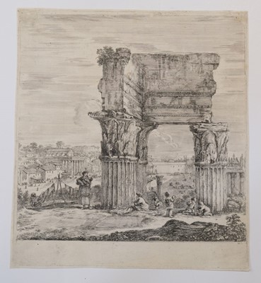 Lot 384 - Della Bella (Stefano, 1610-1664). Temple of Concord and Roman Forum
