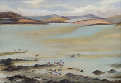 Lot 682 - Rickman (Philip, 1891 - 1982). Wigeon & Shelduck on a Lake, 1968