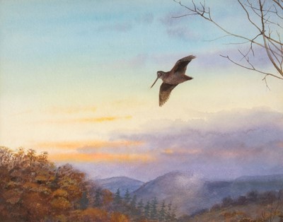 Lot 683 - Rickman (Philip, 1891 - 1982). Woodcock at dusk, 1970