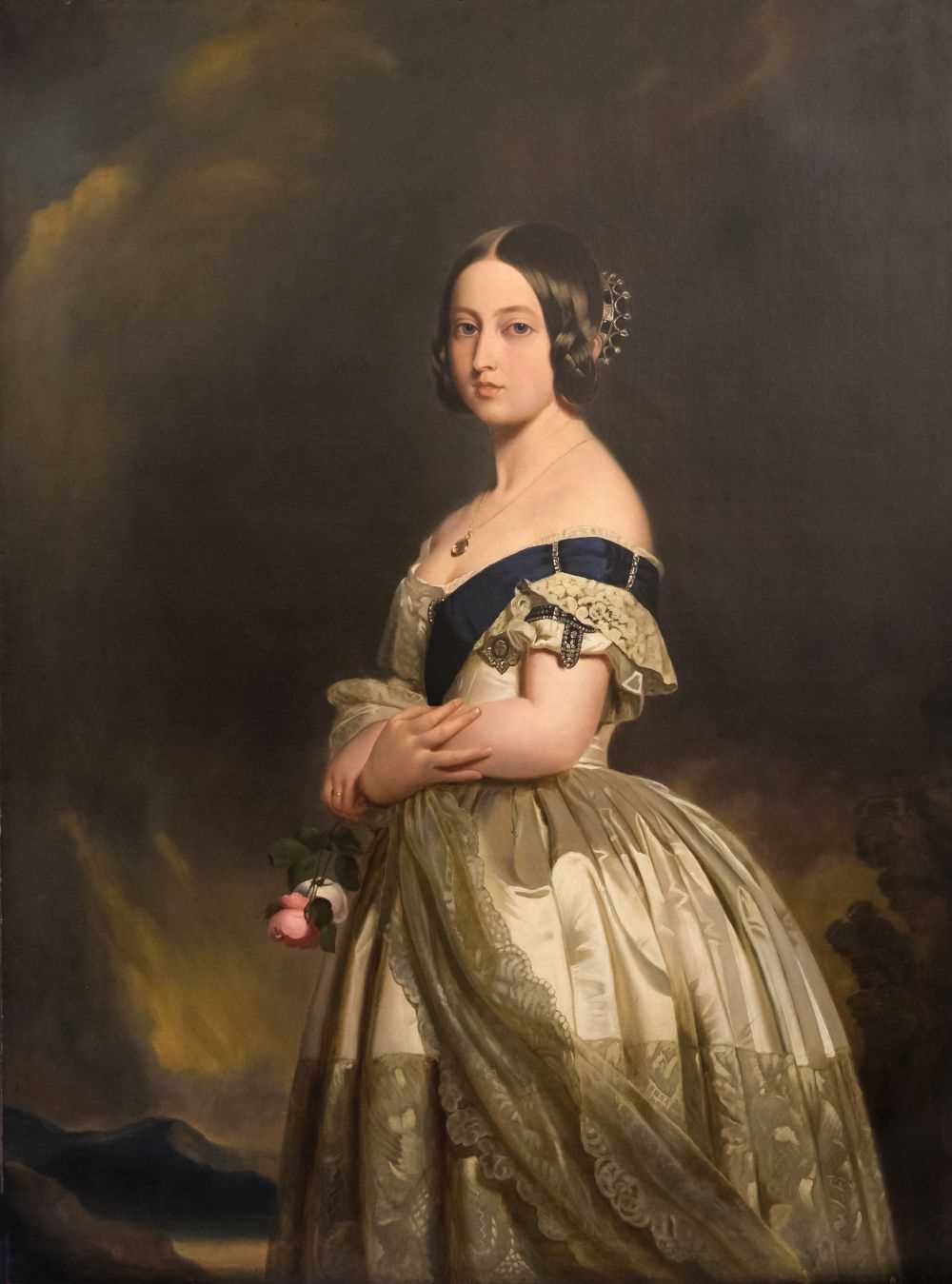 Lot 438 - Chevalier (Nicholas, 1828-1902, attributed to). Queen Victoria, after Winterhalter, circa 1857-1861