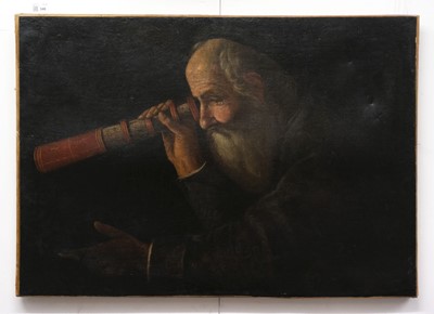 Lot 346 - Italian School. Portrait of an Astronomer, said to be Galileo, 17th century