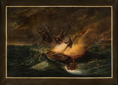Lot 459 - English School. The Shipwreck, early 19th century