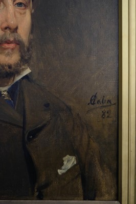 Lot 437 - Caba y Casamitjana (Antonio, 1838-1907). Portrait of a gentleman, 1882