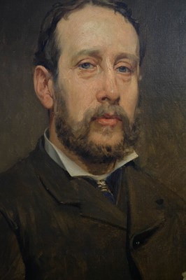 Lot 437 - Caba y Casamitjana (Antonio, 1838-1907). Portrait of a gentleman, 1882