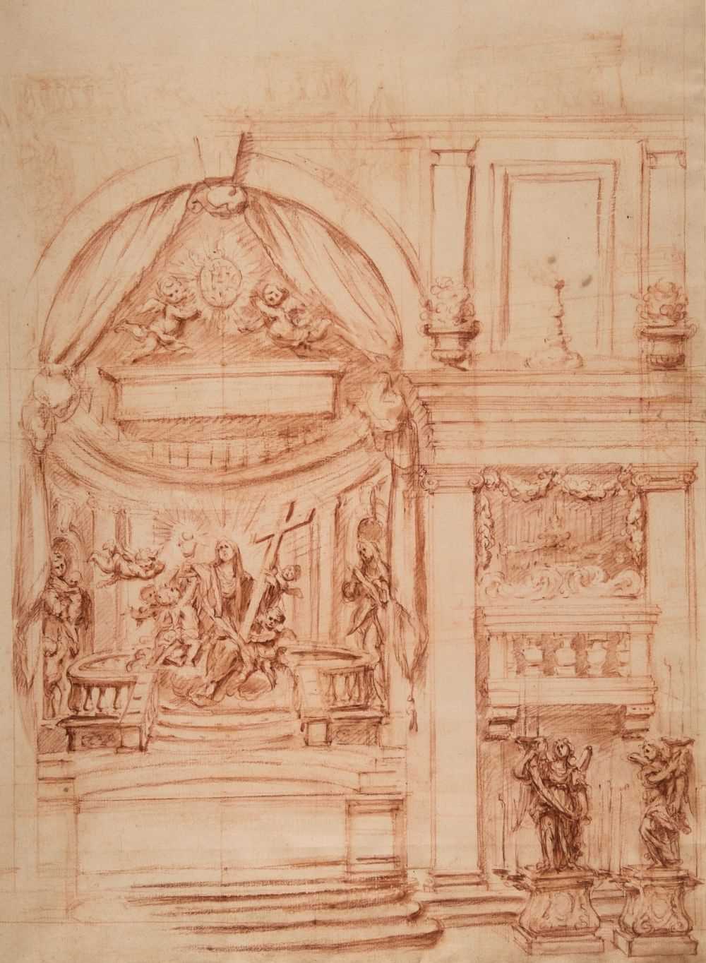 Lot 363 - Franceschini (Baldassare, Il Volterrano, 1611-1689). Design for a Side Chapel