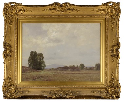 Lot 636 - Houston  (George,  1869-1947). Scottish summer landscape with sheep grazing