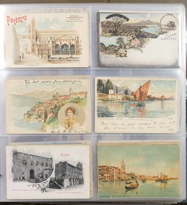 Lot 256 - Postcards: Gruss Aus. A collection of 350 Gruss Aus and related lithographic postcards