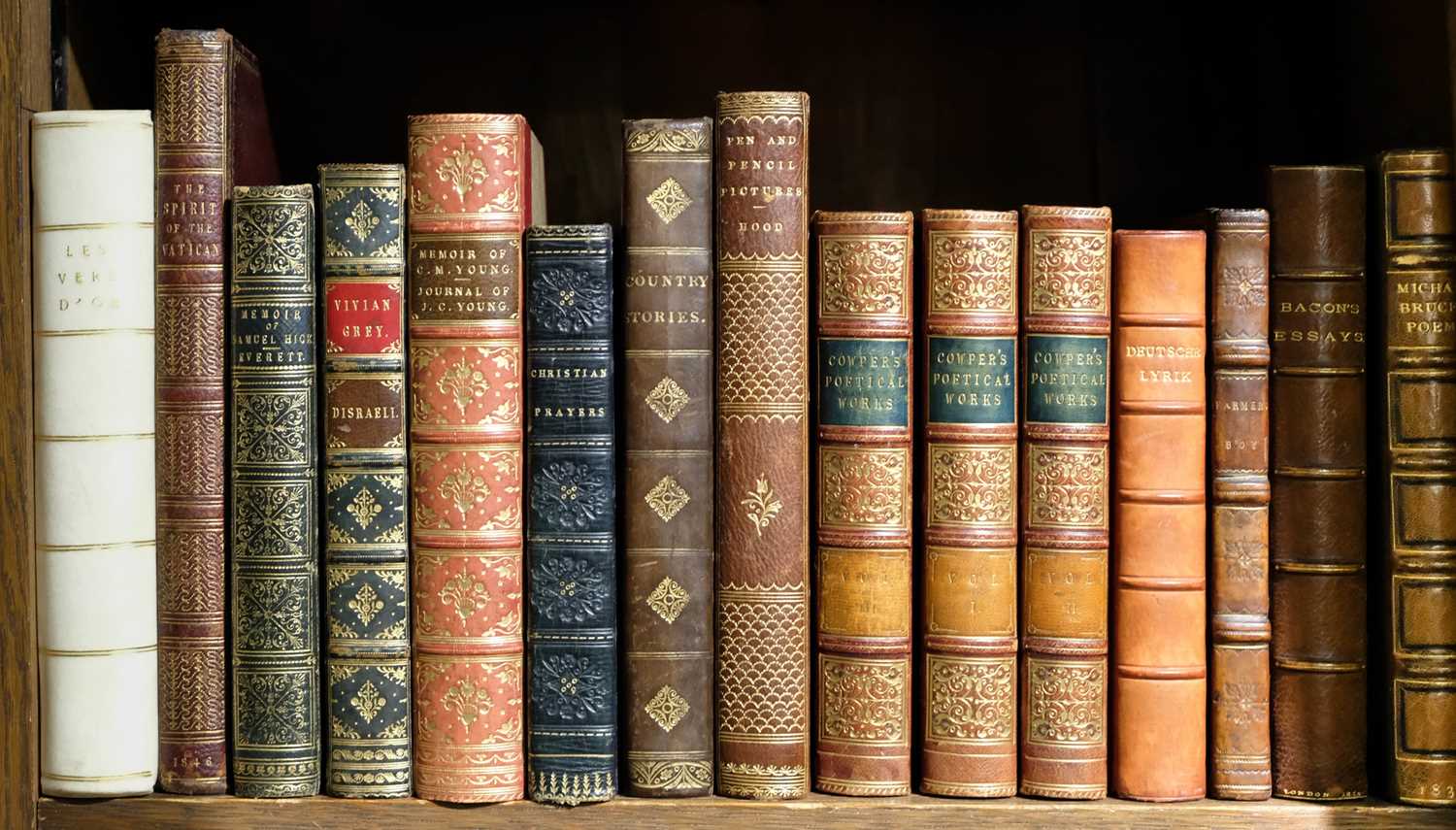 Lot 270 - Bindings. 51 volumes of 19th century