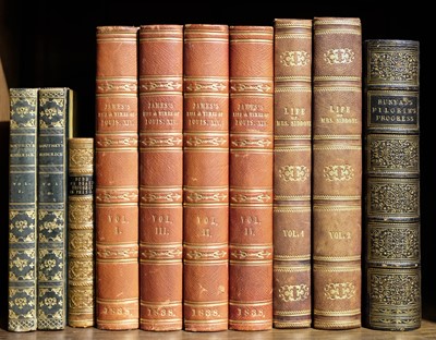 Lot 270 - Bindings. 51 volumes of 19th century literature