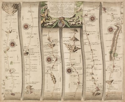 Lot 251 - Ogilby (John). The Road from London to Barstable in Devonshire, circa 1676