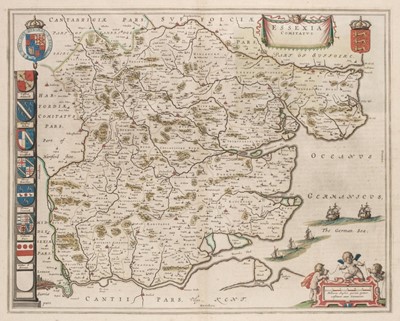 Lot 207 - Essex. Blaeu (Johannes), Essexia comitatus, Amsterdam, circa 1648