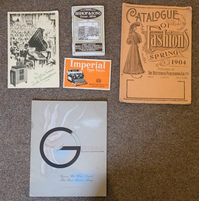 Lot 709 - Trade Catalogues. Relating to tailoring, fashion, jewellery, silverware, watches etc., early 20th c.
