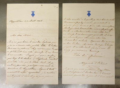 Lot 251 - Marguerite Adelaide Marie of Orleans (Princess, 1846-1893). Group of 4 autograph letters signed