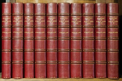 Lot 271 - Bindings. Lives of the Queens Of England by Agnes Strickland, & others, 37 volumes