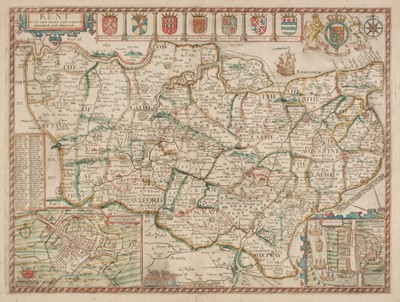 Lot 222 - Kent. Speed (John), Kent with her Cities and Earles described and observed, 1676
