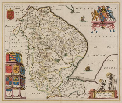 Lot 227 - Lincolnshire. Jansson (Jan), Lincolnia comitatus Anglis Lyncolne Shire, circa 1648