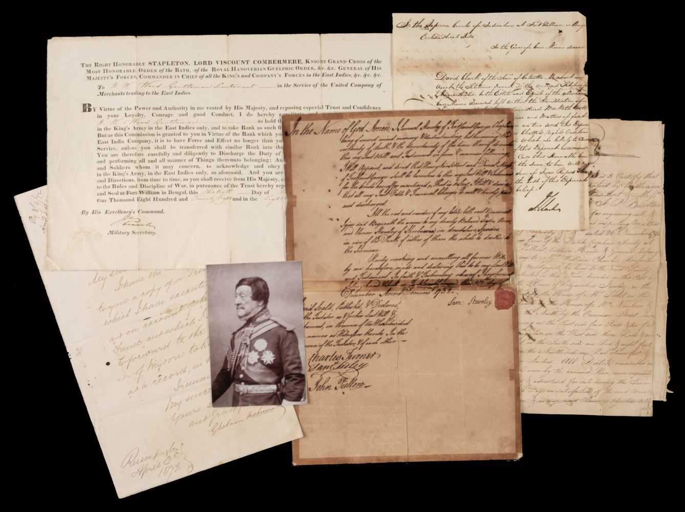 Lot 87 - India. Group of signed letters and documents, 18th-20th century