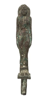 Lot 44 - Ancient Egypt. A large bronze shabti