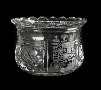 Lot 148 - 1st Earl of Durham. A fine Wear Flint Glass Company bowl c.1820