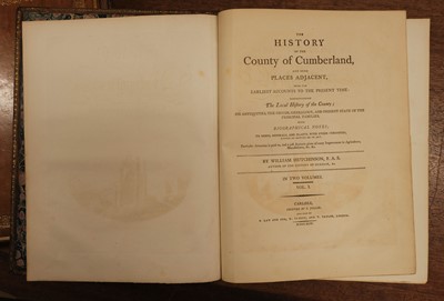 Lot 45 - Hutchinson (William). The History of Cumberland, 1794, & 3 others