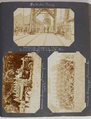 Lot 241 - World War I. An album of military photographs with accompanying journal