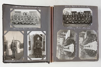 Lot 241 - World War I. An album of military photographs with accompanying journal