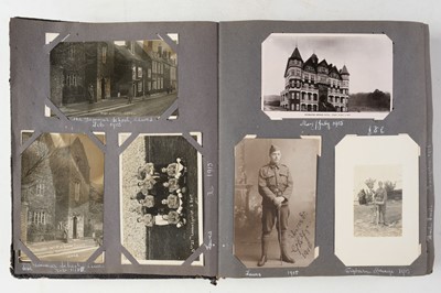 Lot 241 - World War I. An album of military photographs with accompanying journal