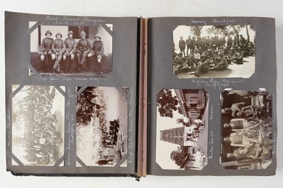Lot 241 - World War I. An album of military photographs with accompanying journal