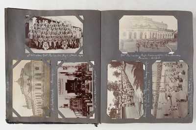 Lot 241 - World War I. An album of military photographs with accompanying journal