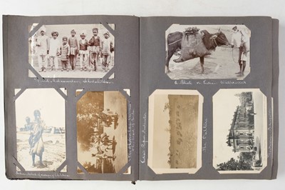 Lot 241 - World War I. An album of military photographs with accompanying journal