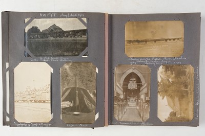 Lot 241 - World War I. An album of military photographs with accompanying journal