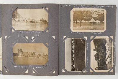 Lot 241 - World War I. An album of military photographs with accompanying journal