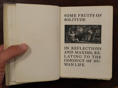 Lot 675 - Essex House Press. Some Fruits of Solitude, by William Penn, 1901