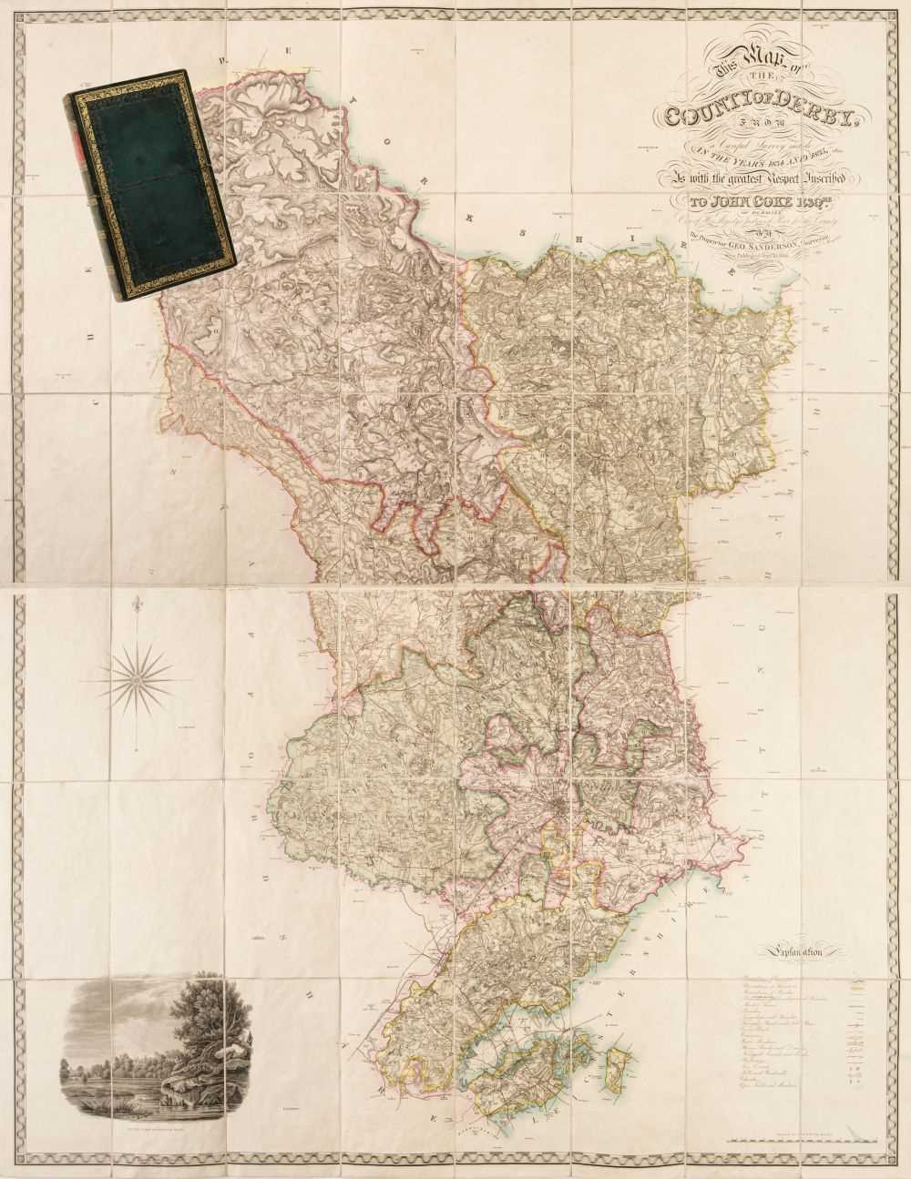 Lot 194 - Derbyshire. Sanderson (George). This map of the County of Derby..., 1836