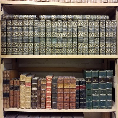 Lot 716 - Bindings. 96 volumes of mostly 19th century literature