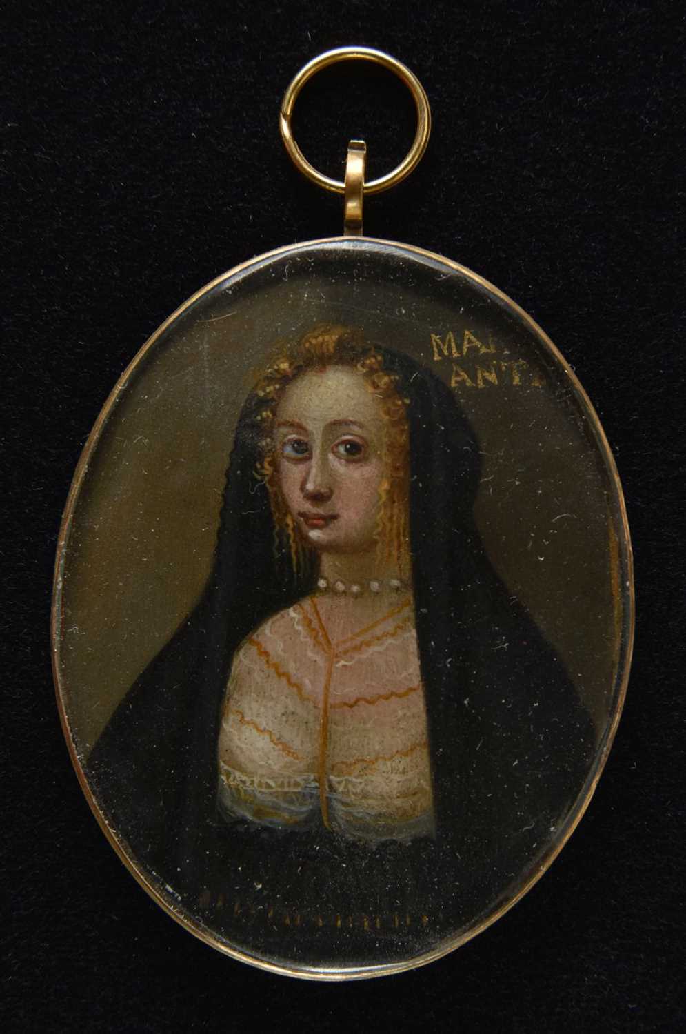Lot 406 - Continental School. Portrait of a lady, early 17th century