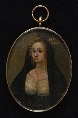 Lot 406 - Continental School. Portrait of a lady, early 17th century