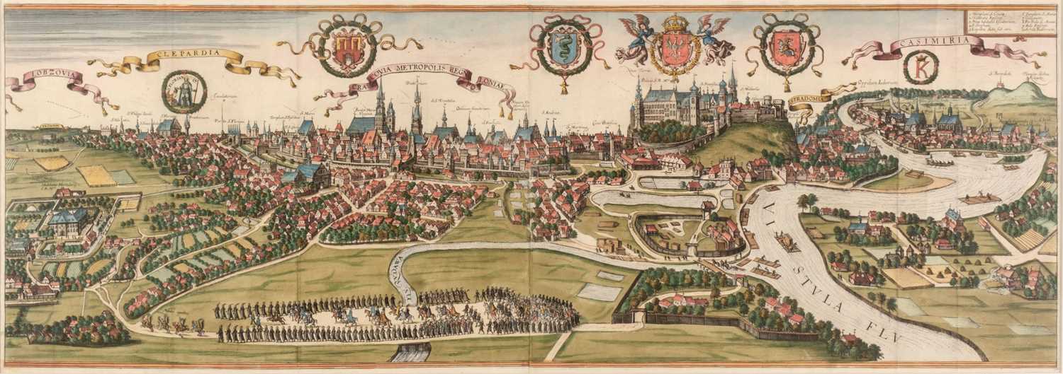 Lot 193 - Cracow. Jansson (Jan after Georg Braun & Franz Hogenberg),  Cracovia, circa 1657