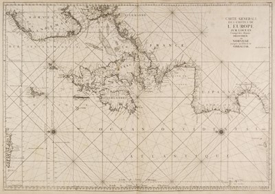 Lot 285 - Sea Chart. Mortier (Pierre), Carte Generale des costes de L'Europe..., circa 1693