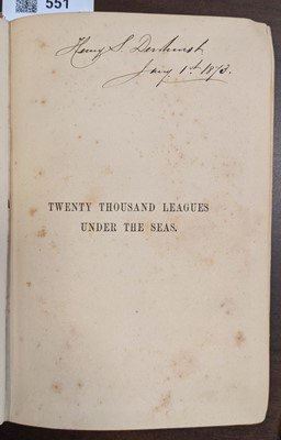 Lot 551 - Verne (Jules). Twenty Thousand Leagues Under the Seas, 1st UK edition, 1873
