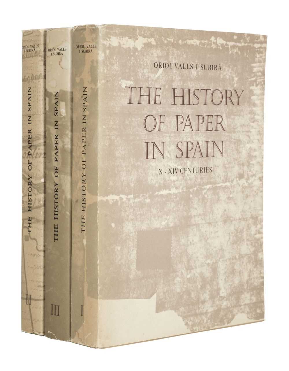 Lot 550 - Valls I Subira (Oriol). The History of Paper in Spain... ,  1978-1982